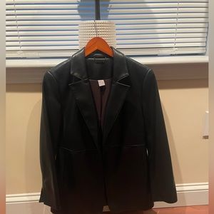 Women’s genuine leather blazer.